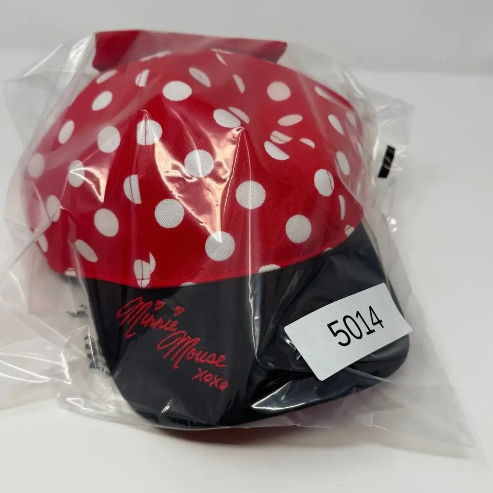 Disneyland Minnie Mouse Polka Dot Ears Cap Youth 54–57cm